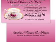 Miss Ms Tea Parlor Business Card
